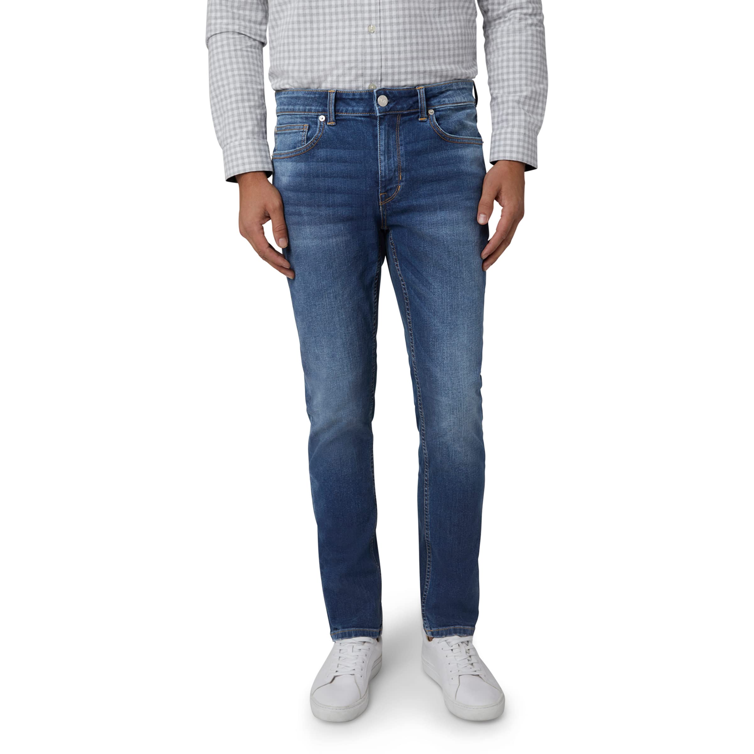 DKNY Men's Slim Fit Stretch Denim Jeans - Comfortable Bedford Style for Casual Wear & Everyday Outfits