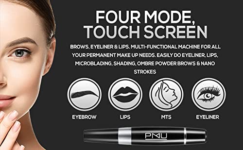**Mellie Permanent Makeup Machine - Digital Touch Screen Panel for Microblading, Ombre Powder Brows, Lips & Eyeliner - LCD Control Panel - Multi-Function Tattoo Device (Black) - Perfect for Salon & Home Use**