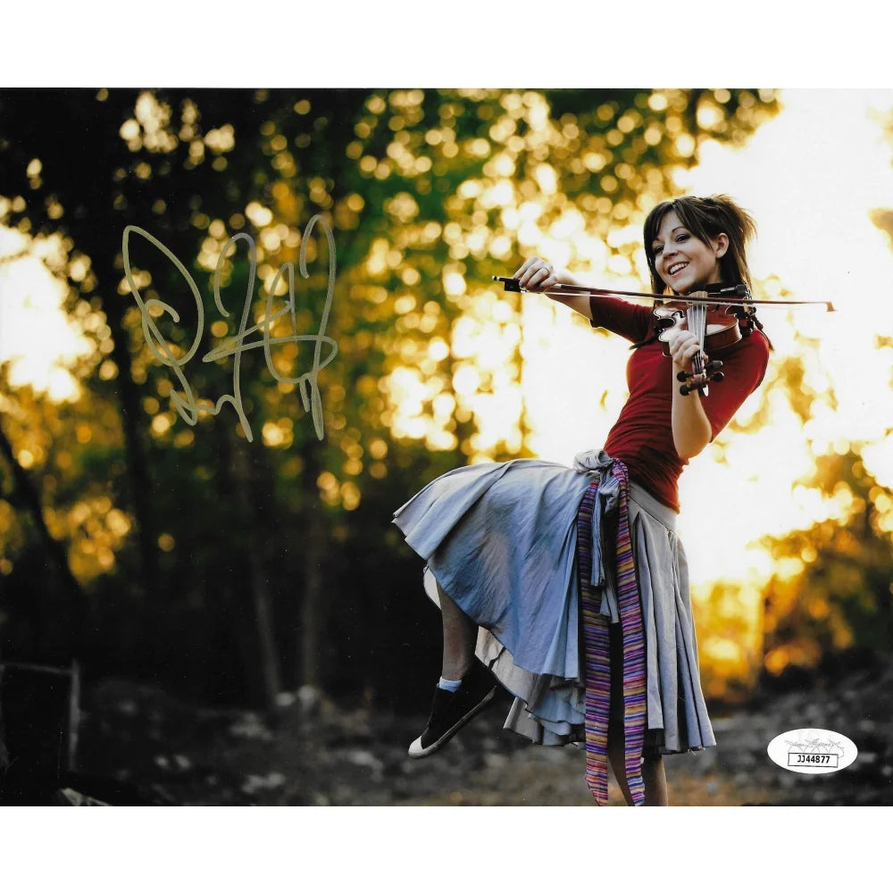 Lindsay Stirling Autographed 8x10 Photo with JSA COA - Signed Memorabilia of Famous Violinist & Songwriter - Perfect for Fans, Collectors, and Music Enthusiasts