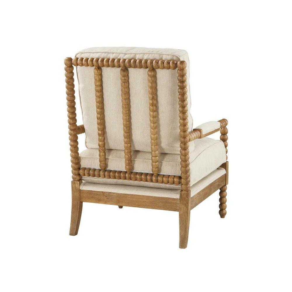 Willow French Linen Upholstered Accent Chair 40058 FL - Elegant Living Room Seating for Home Decor & Lounge Areas