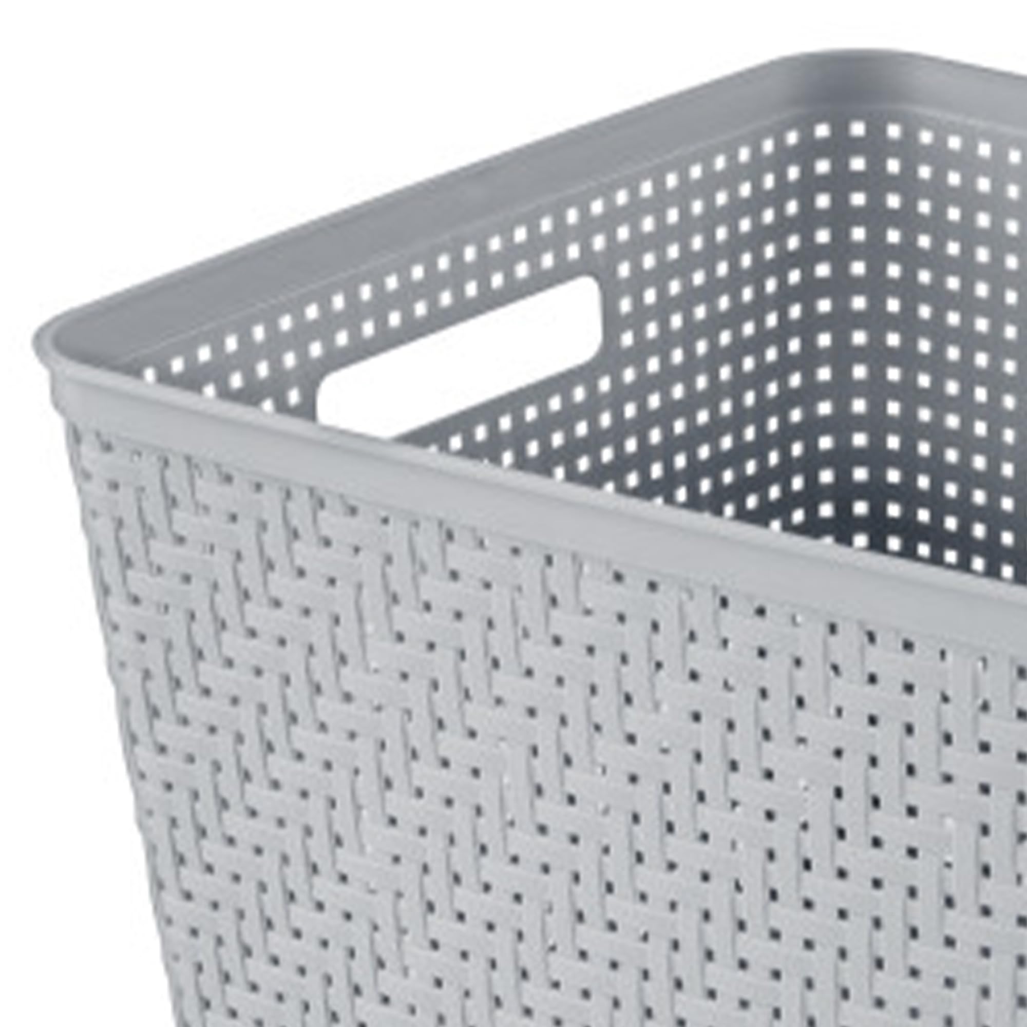 Sterilite 24-Pack Plastic Storage Bins with Lids - Clear Organizing Containers for Home, Office & Closet - Stackable Tall Baskets for Toys, Clothes & Household Items (Cement Gray)