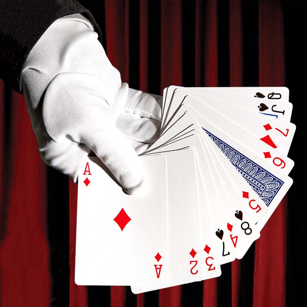 Invisible Deck Magic Trick - Red or Blue Playing Cards for Close-Up Magic & Illusion Performances | Perfect for Magicians, Street Performers & Party Entertainment