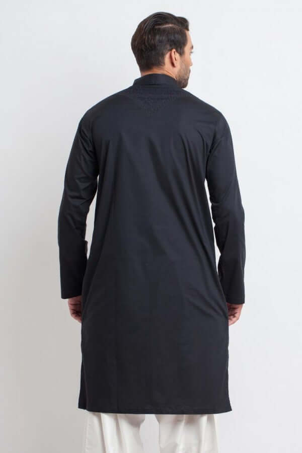 Stylish Black Cotton Kurta for Men | Comfortable & Breathable Indian Traditional Wear | Perfect for Festivals, Weddings & Casual Outings