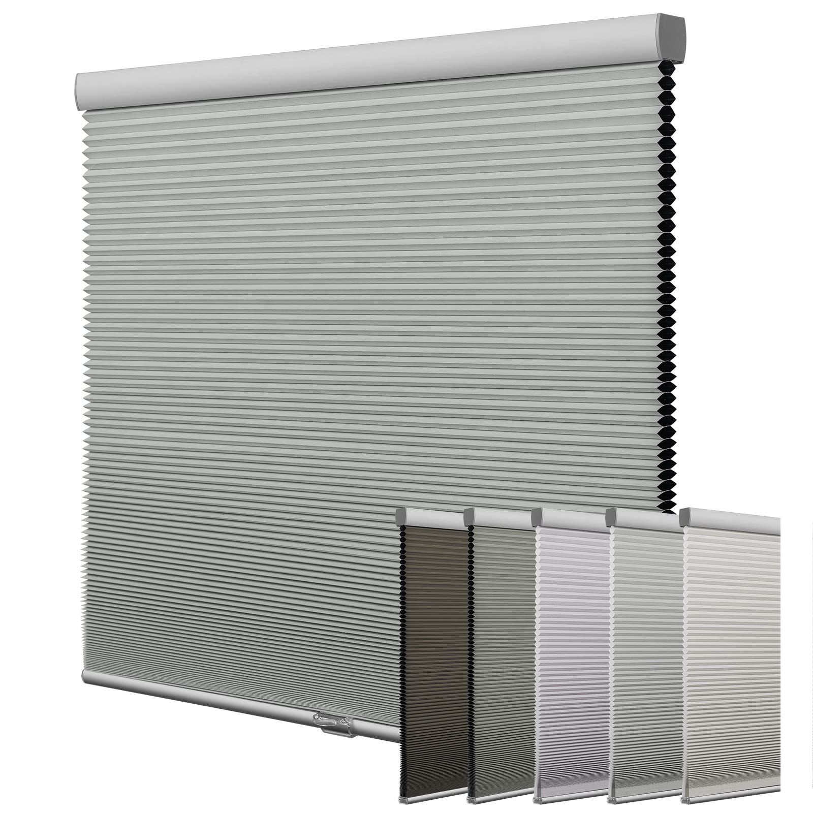 Keego Cordless Honeycomb Cellular Shades - Blackout Window Blinds for Noise Reduction & Privacy - Custom Cut to Fit 25