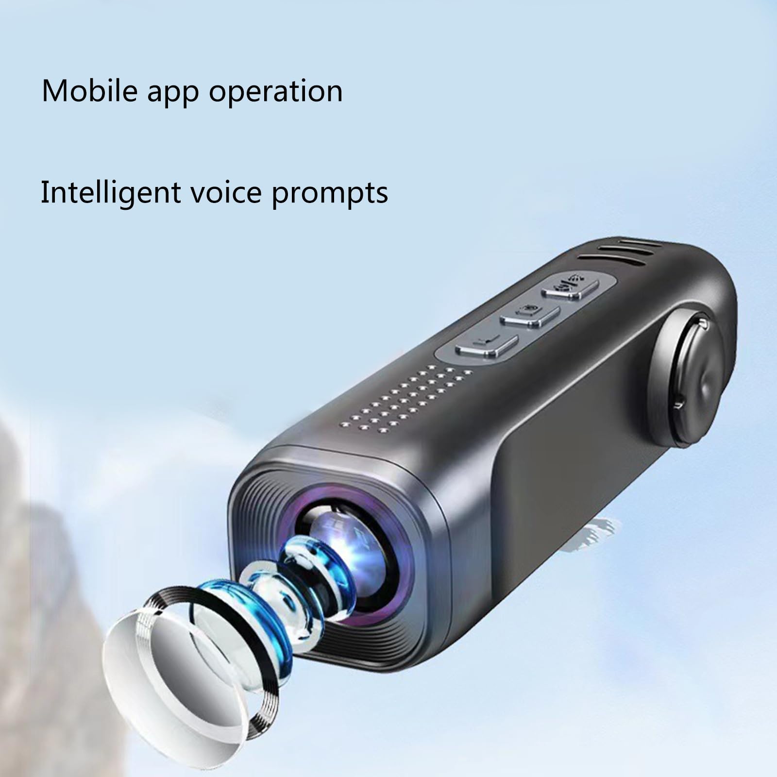 4K Wearable Action Camera with WiFi & APP Control - 2200mAh Rechargeable Sports Camera for Vlogging, Cycling, Skiing & Outdoor Adventures - Head-Mounted HD Webcam for YouTube Videos & Live Streaming