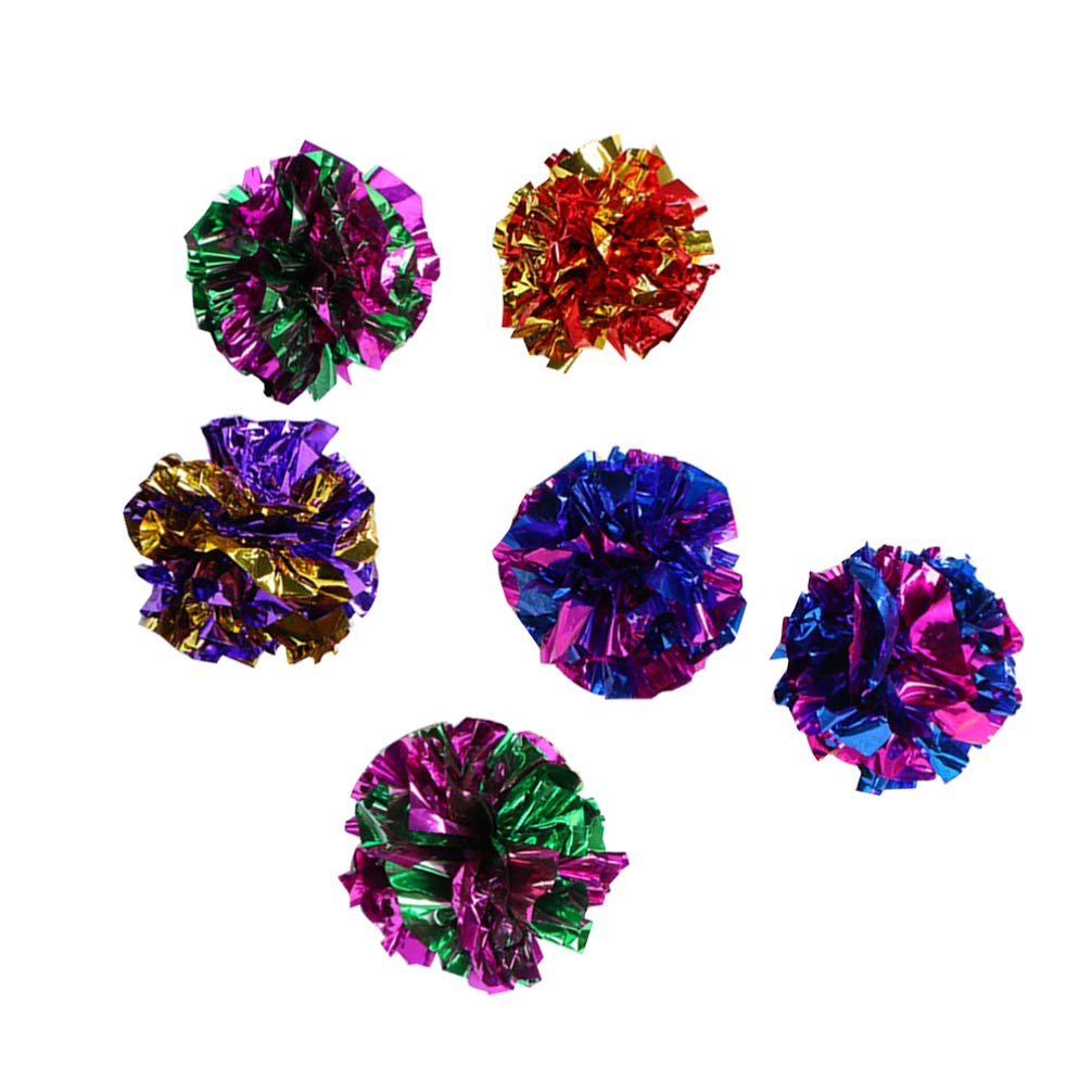 36 Pcs Crinkle Cat Toys Balls - Colorful Interactive Pet Toys for Indoor Cats, Kittens - Fun Crinkly Paper Flower Balls for Playtime, Exercise & Stress Relief