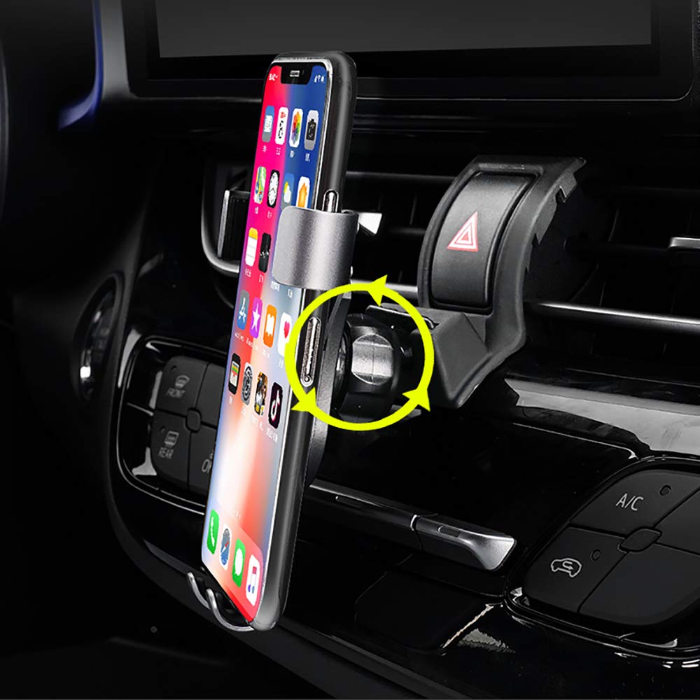Universal Car Phone Holder for Toyota CHR 2017-2021 - Adjustable Air Vent & Dashboard Phone Mount - Compatible with iPhone, Samsung & 4-7 Inch Smartphones - Perfect for Hands-Free Driving & GPS Navigation