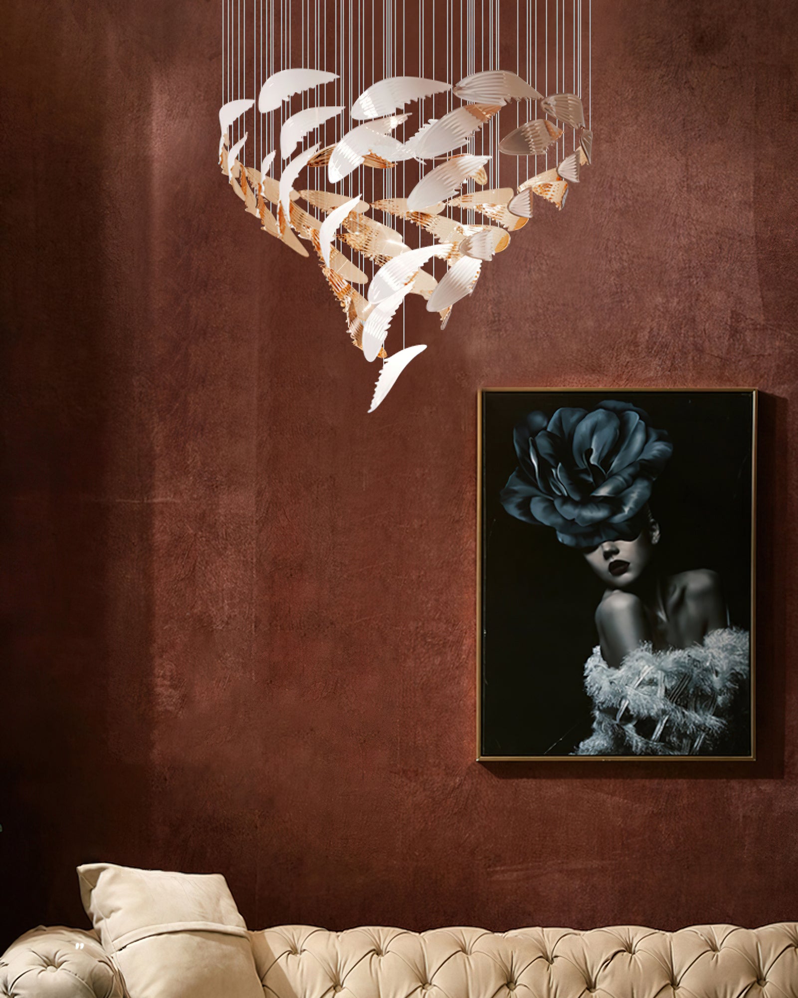 Bennett Chandelier - Modern Crystal Ceiling Light Fixture for Dining Room & Living Room | Elegant Home Decor Lighting for Wedding & Bedroom