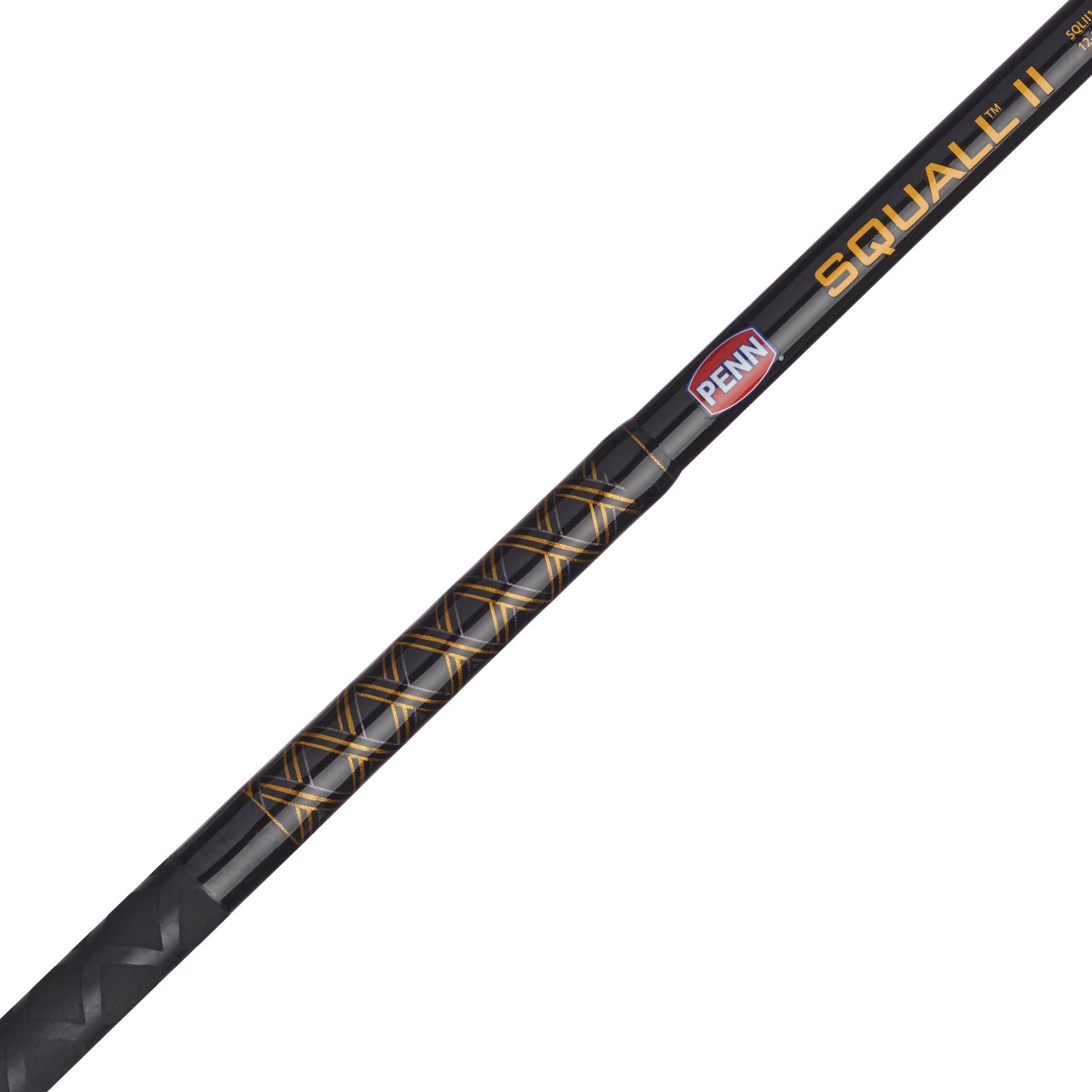 Squall® II Star Drag Conventional Fishing Rod and Reel Combo - Saltwater & Freshwater Angling for Bass, Tuna, and Offshore Fishing