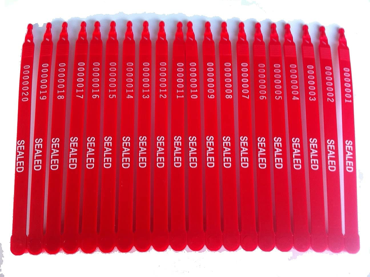 1000 Red Plastic Truck Door Security Seals - Heavy Duty Shipping Seals for Trailers, Cargo Containers & Logistics | Tamper-Proof & Waterproof | Ideal for Transport, Warehousing & Supply Chain Security