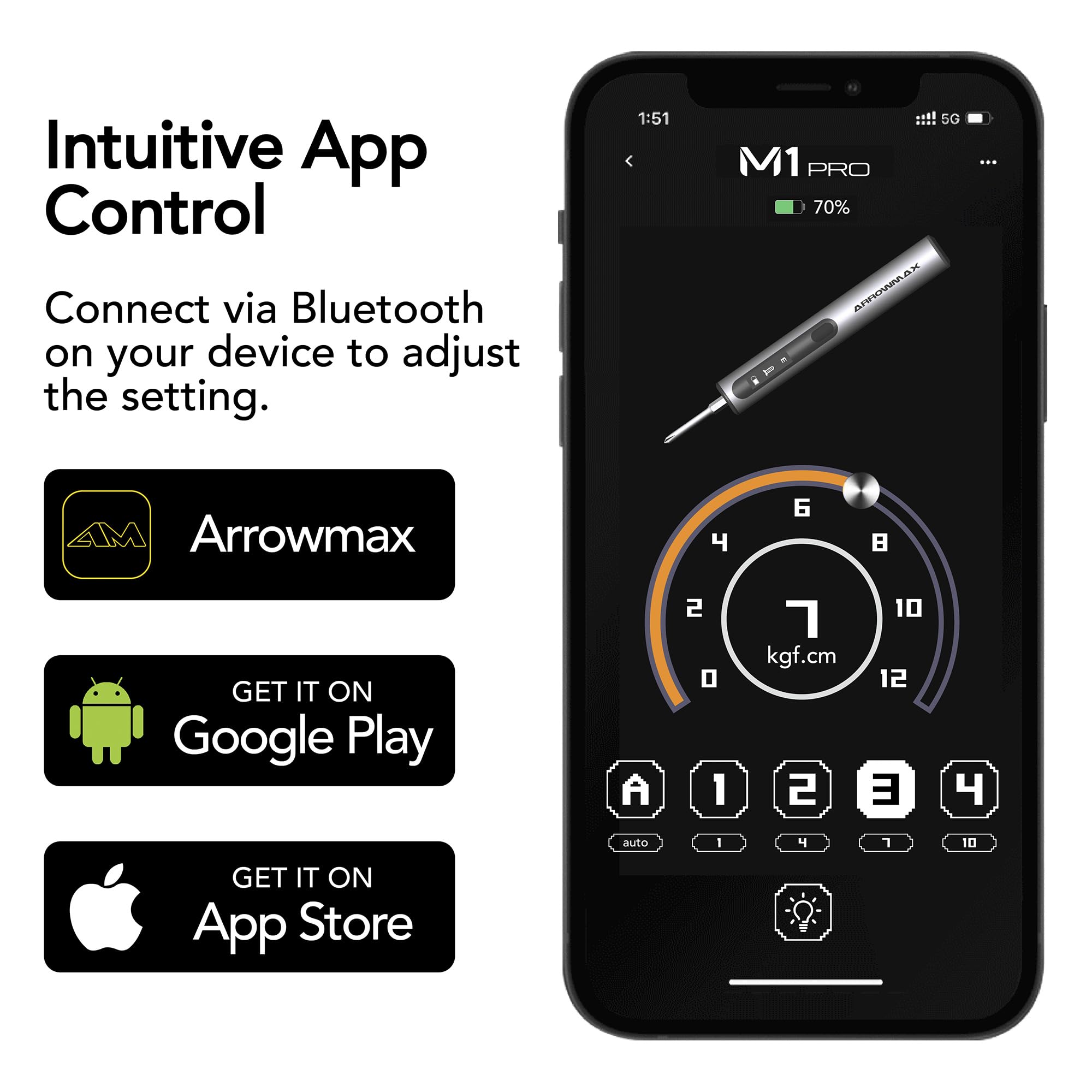 AM ARROWMAX 7.4V Mini Electric Screwdriver Set - 60 in 1 Precision Repair Kit with Removable Angle Screw for Phone, Camera, Watch, Laptop, Electronics - M1 PRO PLUS for DIY & Professional Repairs