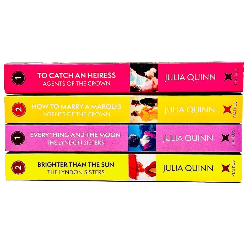 Agents of the Crown & Lyndon Sisters Series 4-Book Collection Set by Julia Quinn | Historical Romance Fiction Paperback Novels | Perfect for Book Clubs & Regency Era Fans