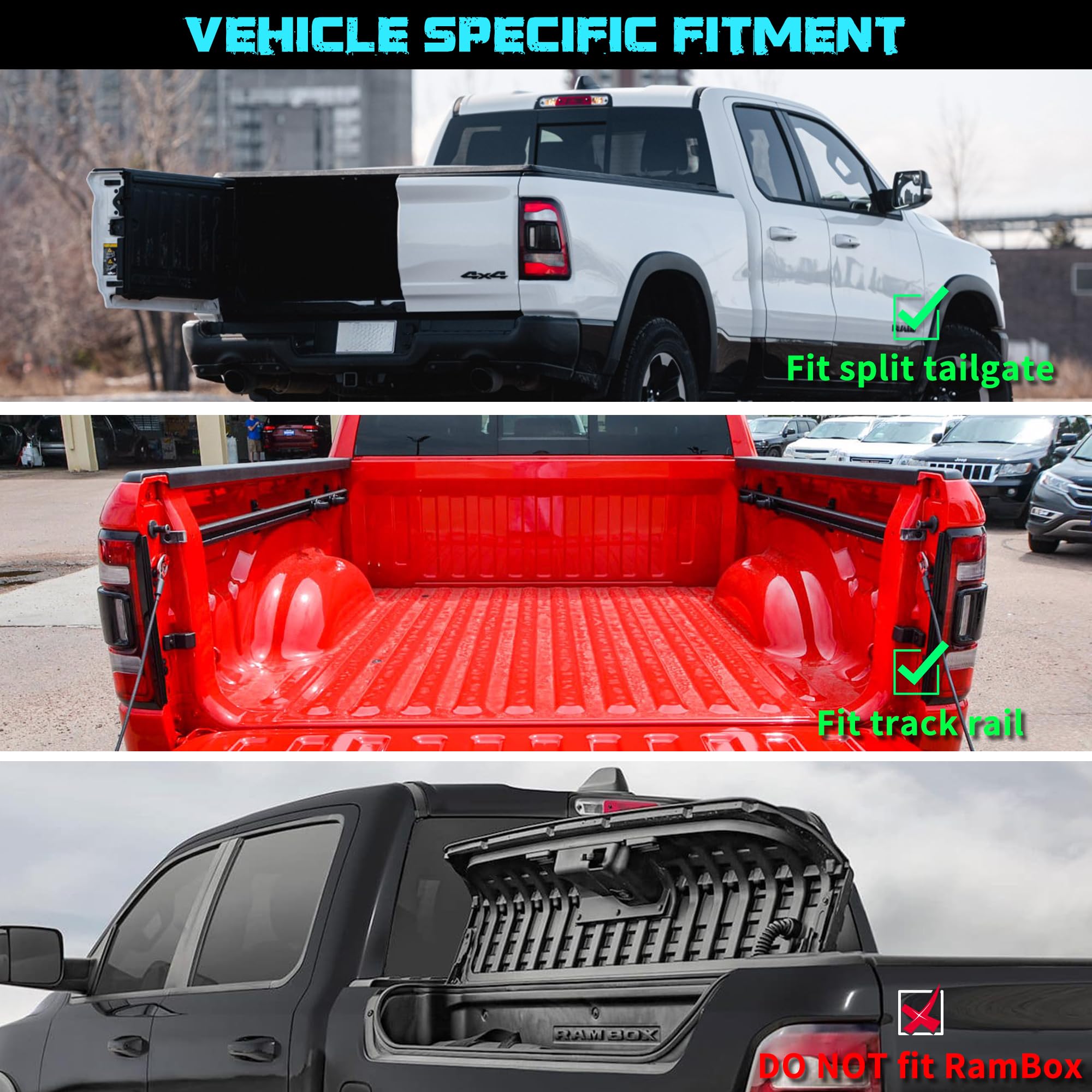 Dodge Ram 1500/2500/3500 Truck Bed Tonneau Cover - Soft Roll Up Style for 6.4 ft Standard Box (2002-2024 Models, Excludes 2019-2024 1500 New Body & Rambox) | Weatherproof Protection for Cargo & Outdoor Gear