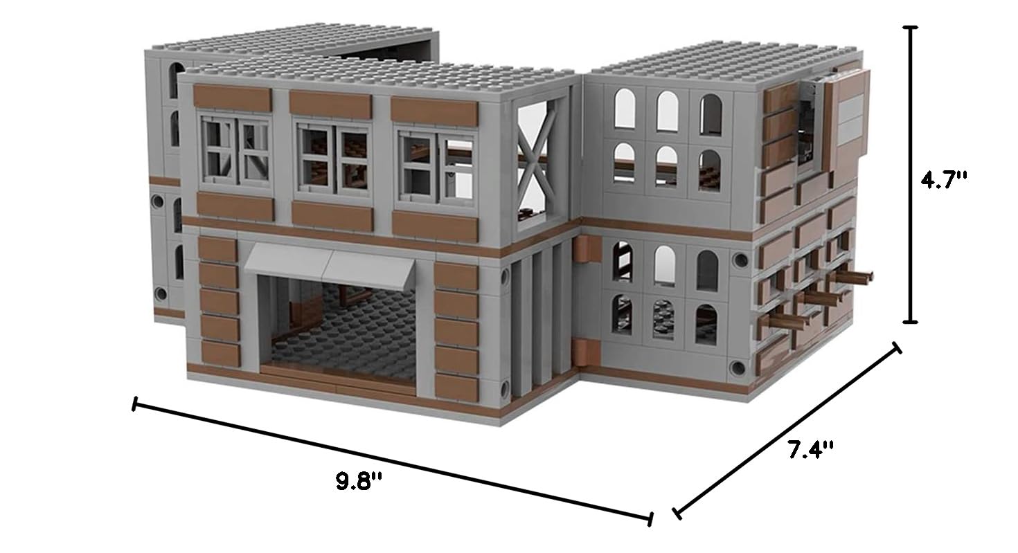 WW2 Military Building Blocks Set - 682 PCS Army Weapons House Model Kit, Compatible with Major Brands | War Scene Diorama, Battlefield Display & Collector's Item