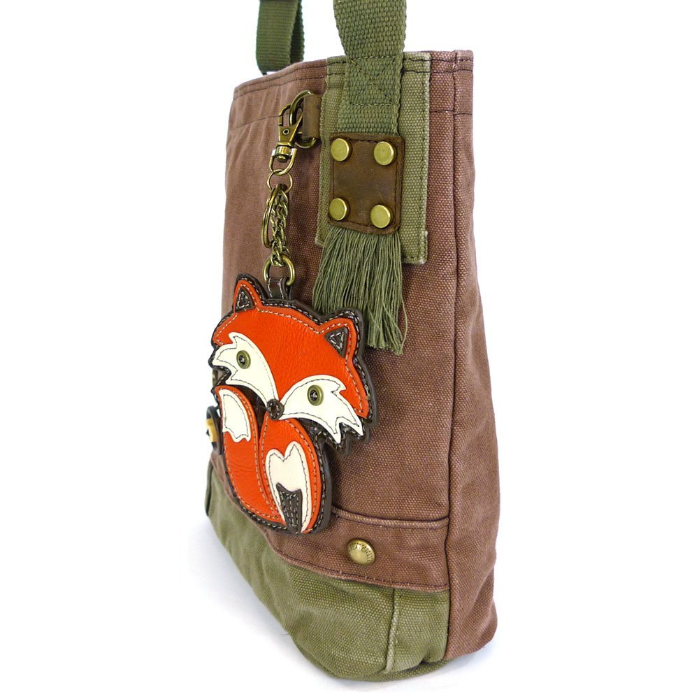 Chala Handbags Women's Patchwork Crossbody Bag - Canvas Messenger Purse with Faux Leather Animal Coin Pouch | Stylish Boho Shoulder Bag for Daily Use, Travel & Shopping