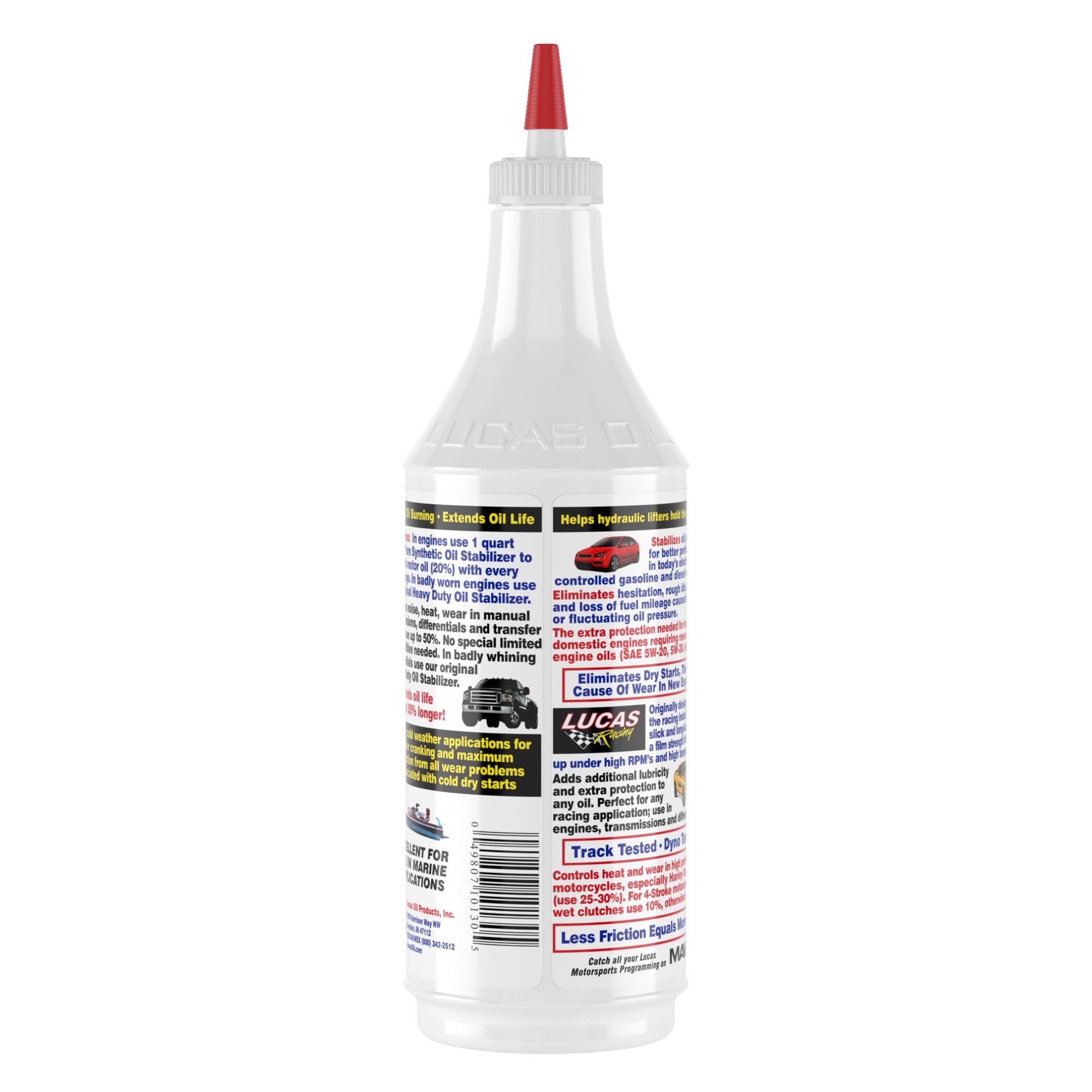 Lucas Oil 10130 Pure Synthetic Oil Stabilizer - 1 Quart | Engine Protection & Performance Booster | Ideal for Cars, Trucks & Motorcycles