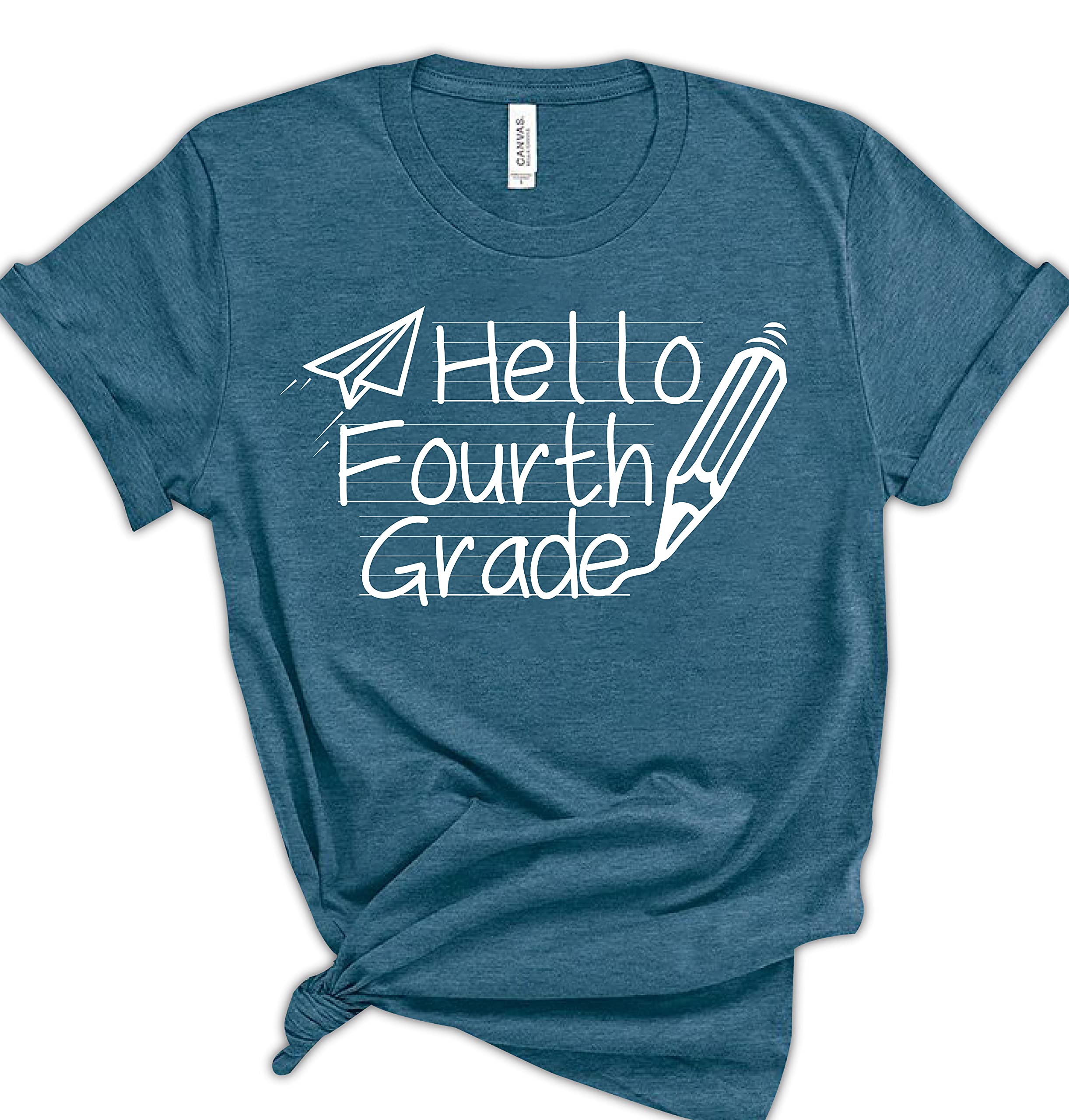4th Grade Teacher T-Shirt - Back to School Graphic Tee for Women & Men - First Day of School Outfit - Casual Comfort Fit Cotton Shirt - Perfect for Classroom, Teacher Appreciation & School Events