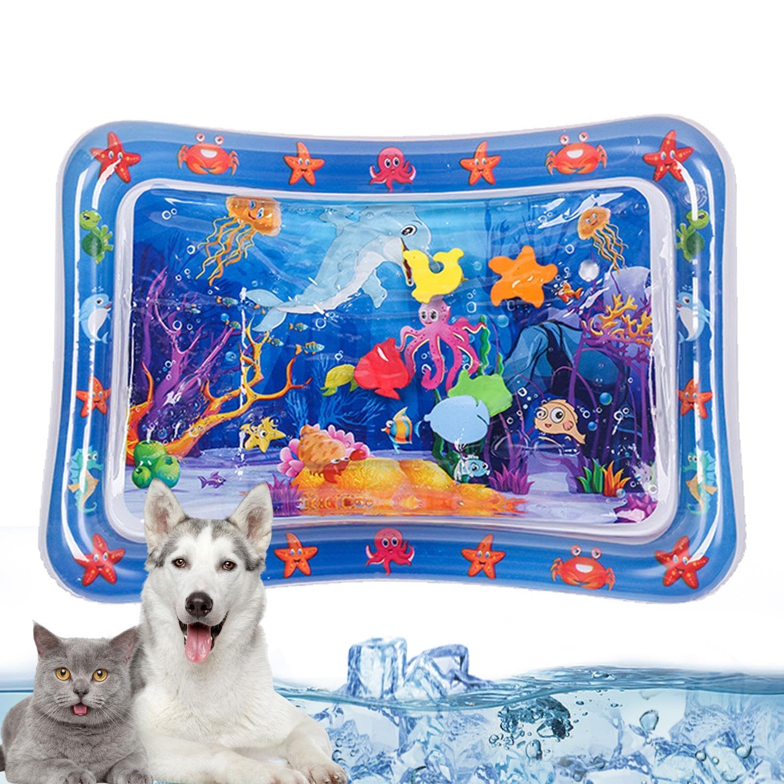 Premium Thickened Cat Water Play Mat - Interactive Sensory Toy for Indoor Cats - Encourages Self Play & Hydration - Perfect for Boredom Relief & Mental Stimulation at Home