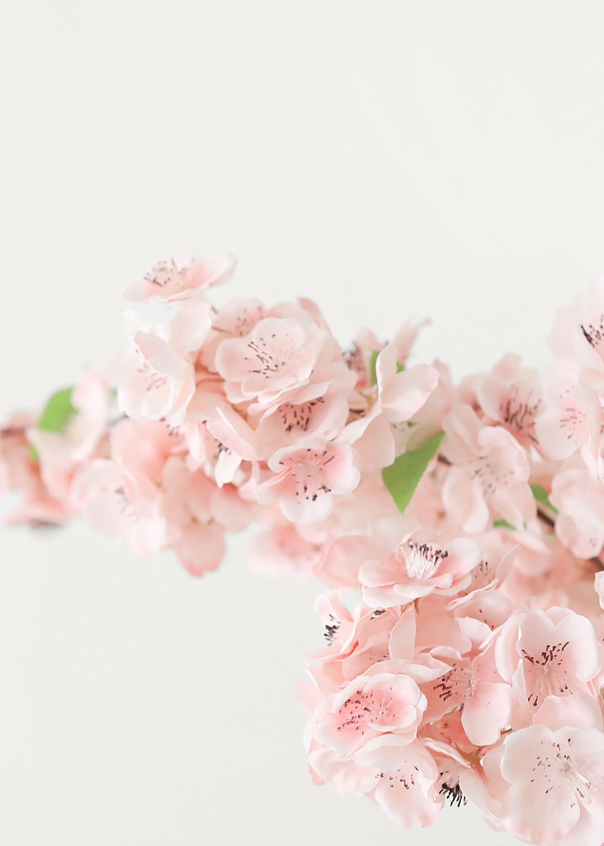Pink Faux Cherry Blossom Artificial Flowers - 44