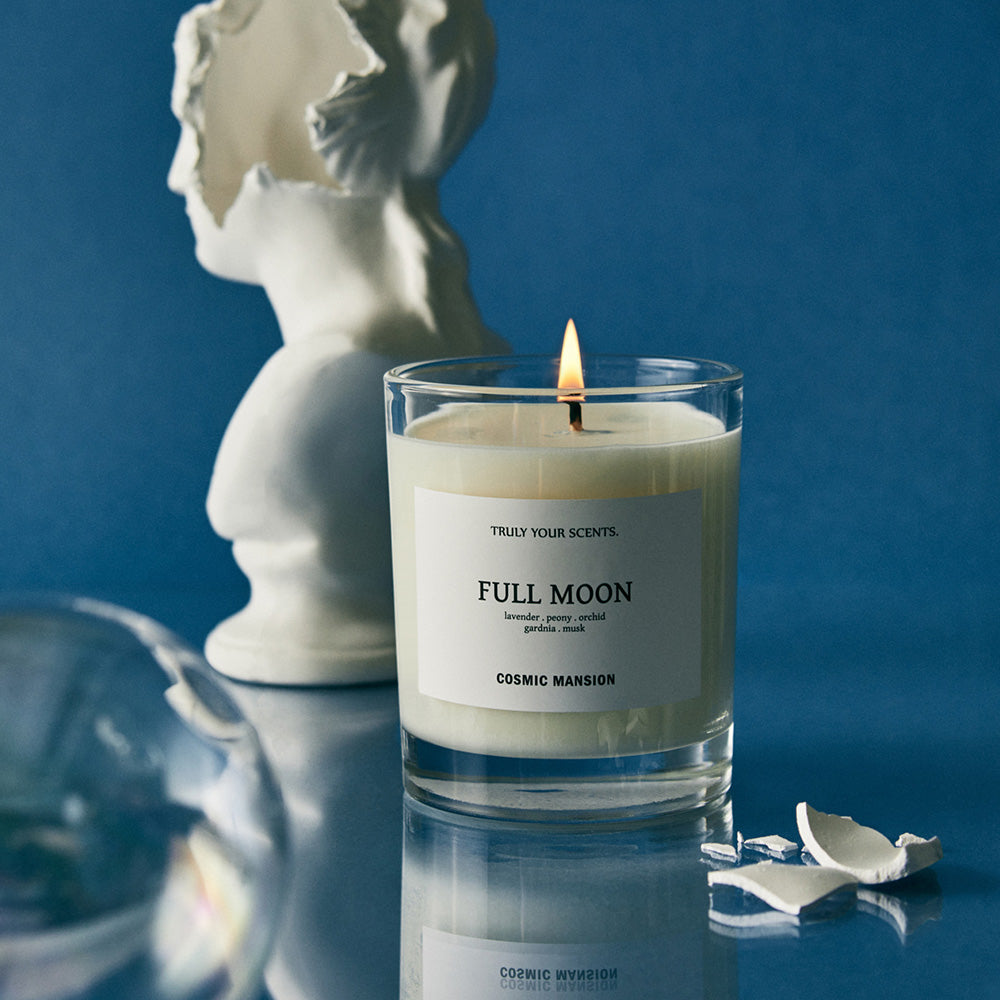 Premium COSMIC MANSION Scented Candle - OVERSLEEP Fragrance (180g/250g) for Relaxation & Aromatherapy | Perfect for Bedroom, Bath & Meditation Spaces
