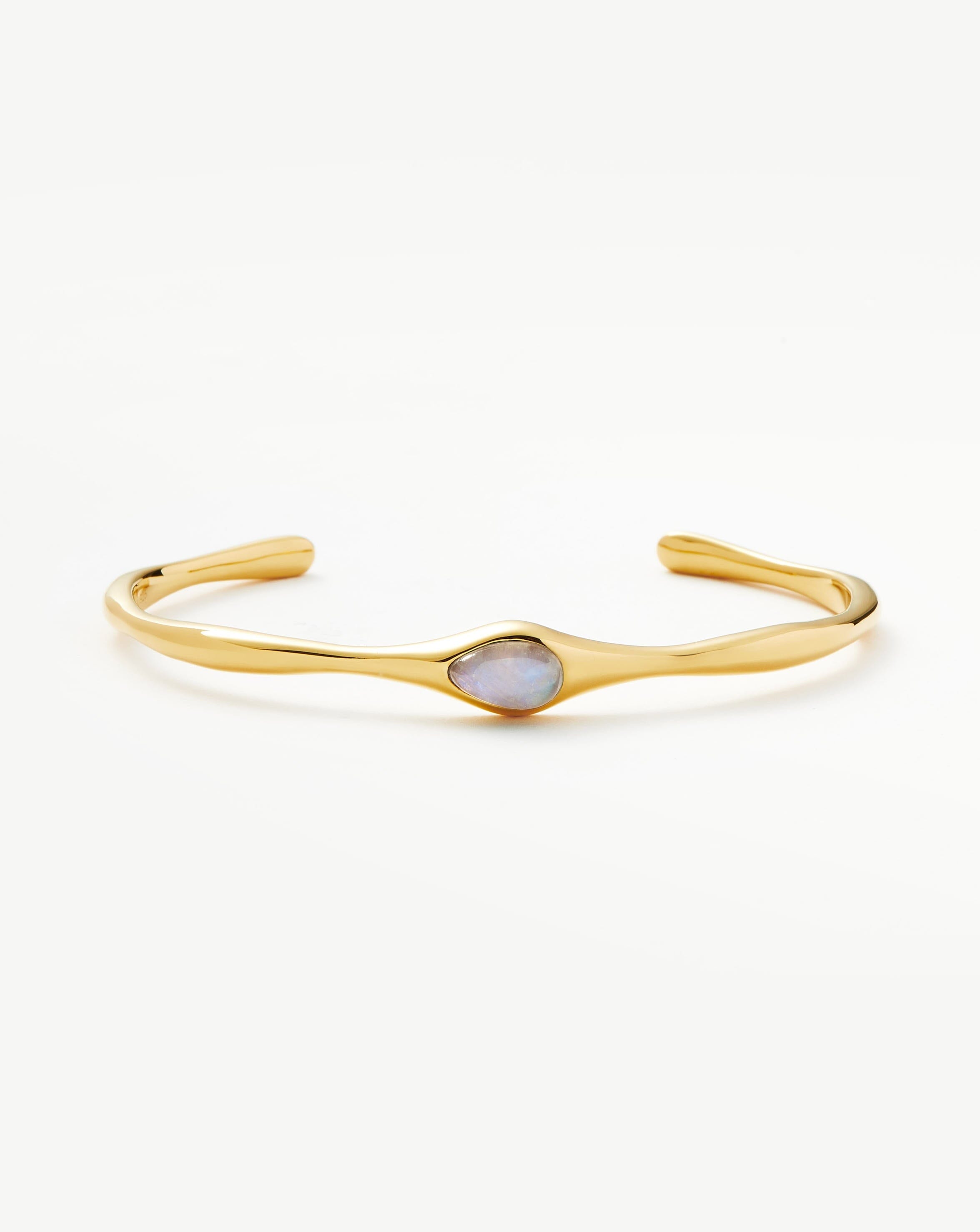 Magma Gemstone Cuff Bracelet - 18k Recycled Gold Plated Sterling Silver Jewelry for Women | Boho Chic Statement Piece for Parties, Weddings & Everyday Wear