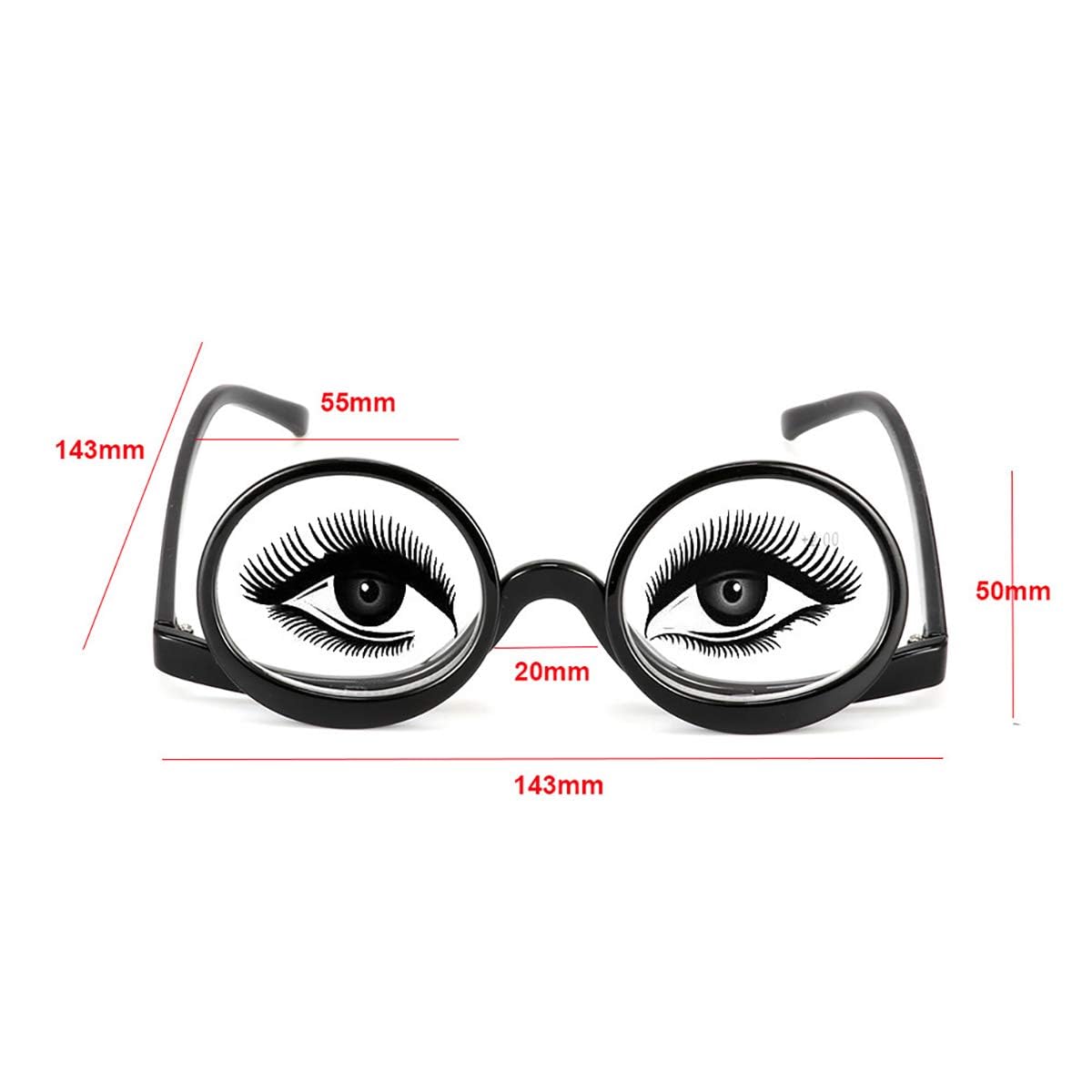 Queenbox +1.0 Magnifying Makeup Glasses with Flip Lens - Reading & Cosmetic Eyewear for Women (Red) - Perfect for Makeup Application, Reading & Close-Up Work