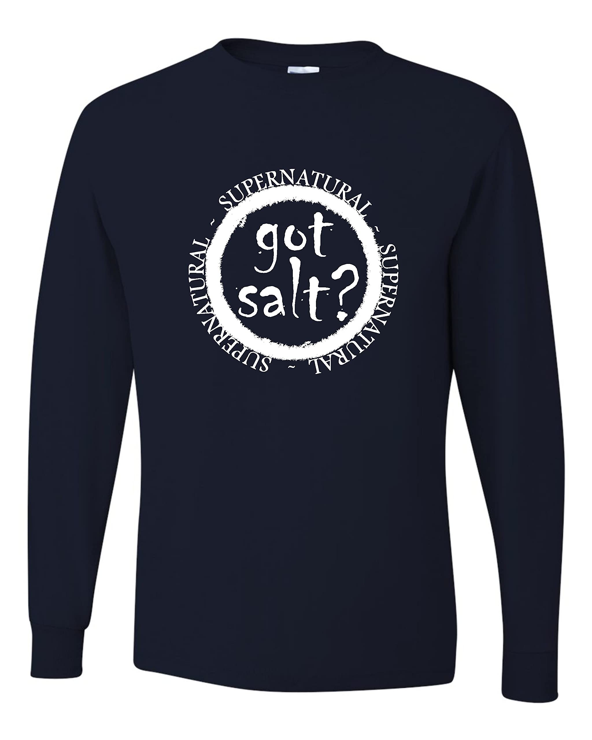 Got Salt? Supernatural Long Sleeve T-Shirt for Men & Women | Vintage Graphic Tee | Casual Comfort Fit | Perfect for Halloween, Cosplay & TV Show Fans