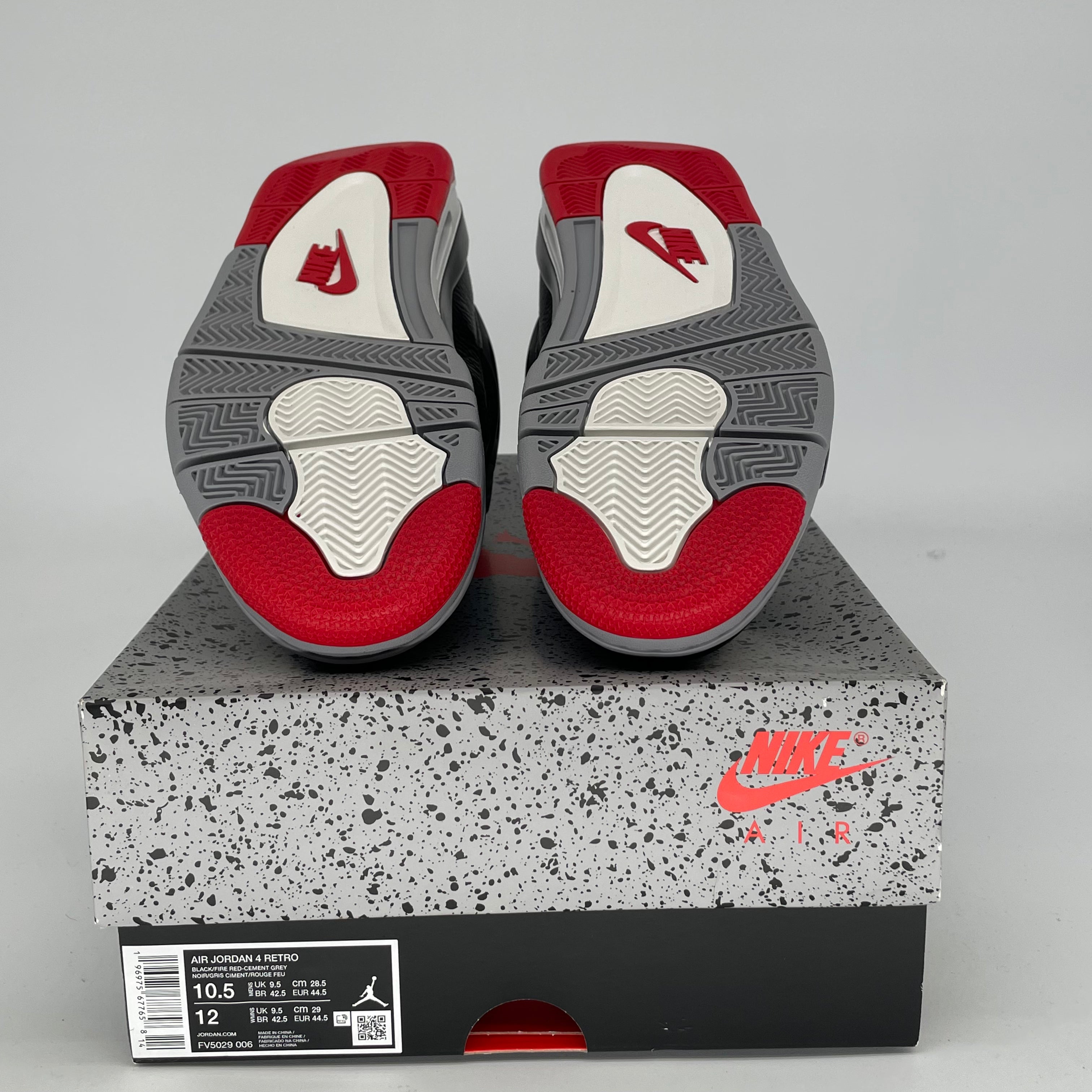 Original Air Jordan 4 Bred Reimagined Men's Basketball Shoes - Size 10.5/12W (FV5029-006) | Retro Sneakers for Streetwear & Basketball Performance