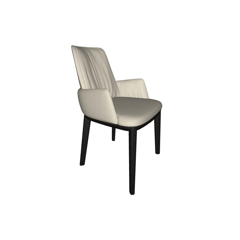 BELINDA Armchair - Modern Accent Chair for Living Room, Bedroom & Office - Comfortable Upholstered Lounge Chair with Sturdy Wooden Legs