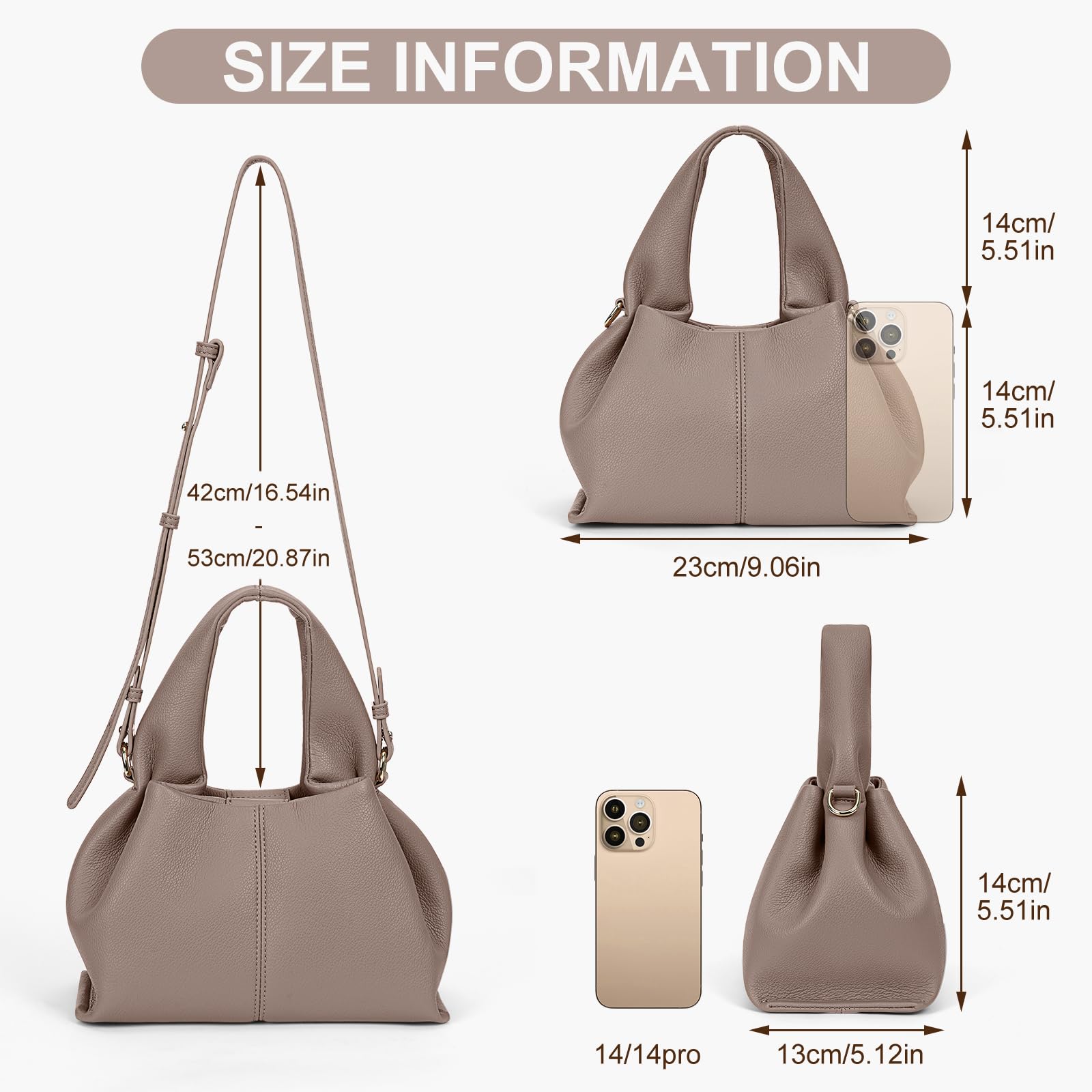 Stylish Women's Crossbody Shoulder Bag - Fashionable Dumpling Cloud Satchel Purse for Everyday Use, Work & Travel