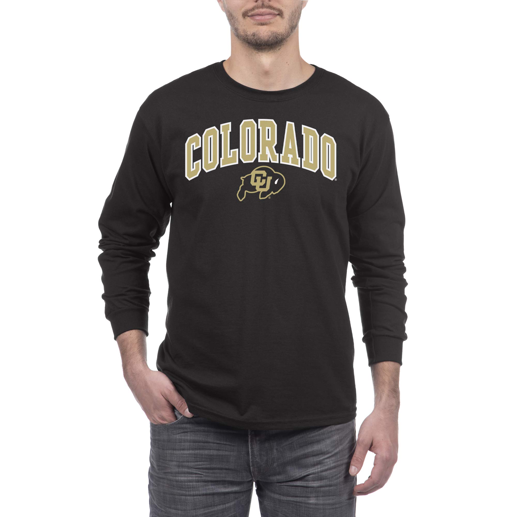 Elite Fan Shop Men's Arch Long Sleeve T-Shirt - Comfortable Cotton Crewneck Shirt for Casual Wear, Workout & Everyday Use