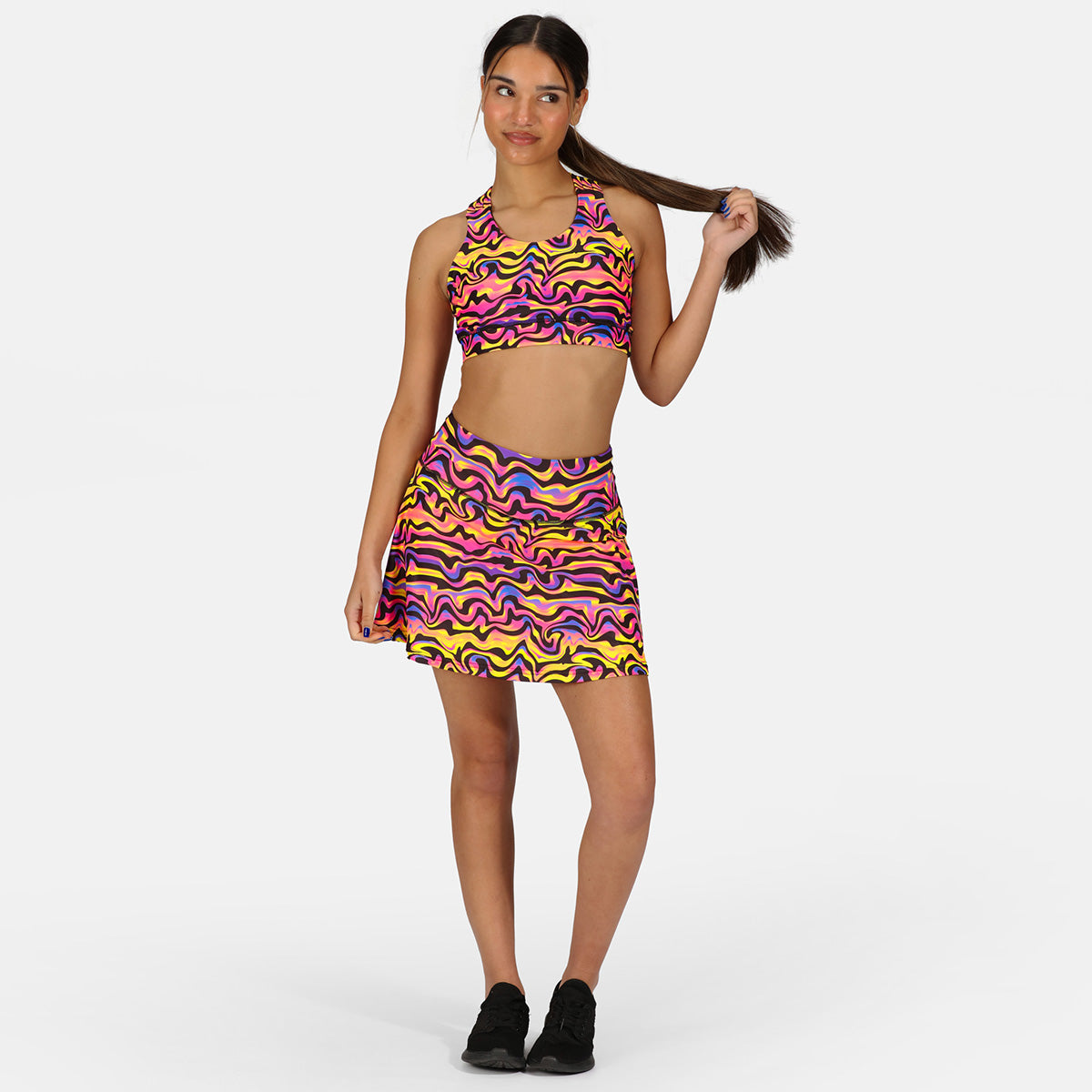 Coral Waves Skort - Women's Flowy Skirt Shorts Hybrid for Tennis, Golf & Summer Outfits | Comfortable & Stylish Activewear
