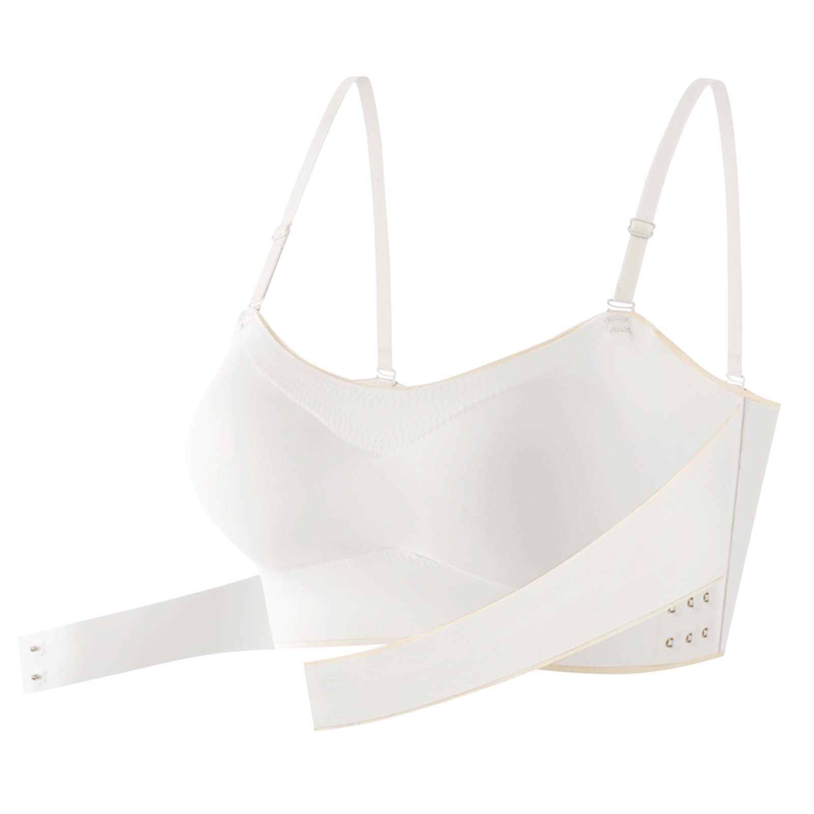Wireless Bras for Women - Non Slip Front Buckle with Detachable Shoulder Straps - Comfortable No Underwire Bra with Removable Padding - Perfect for Yoga, Workout & Everyday Wear
