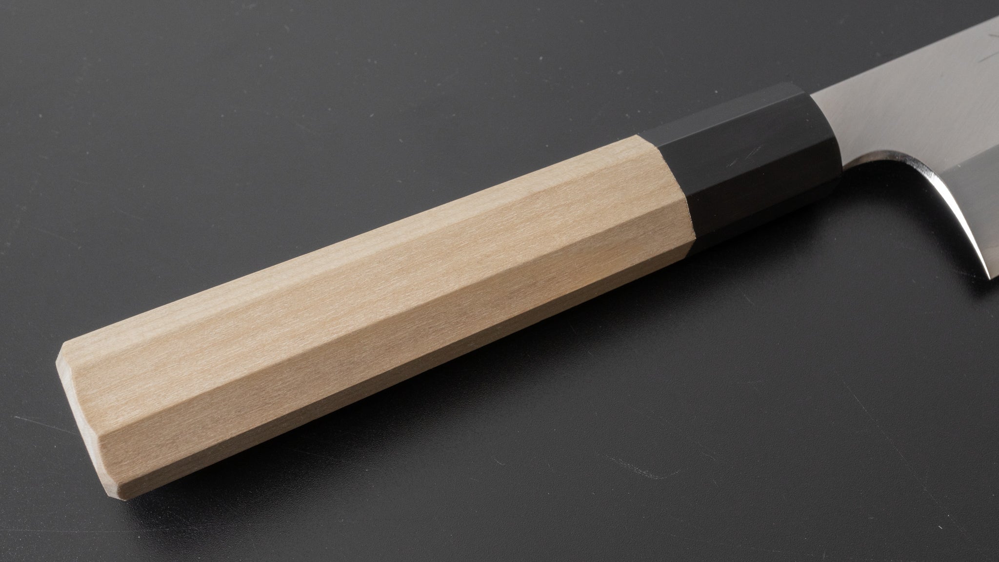 Hitohira Togashi White #1 Stainless Clad Migaki Gyuto 210mm Japanese Chef Knife with Ho Wood Handle - Perfect for Sushi, Meat Cutting & Professional Kitchen Use