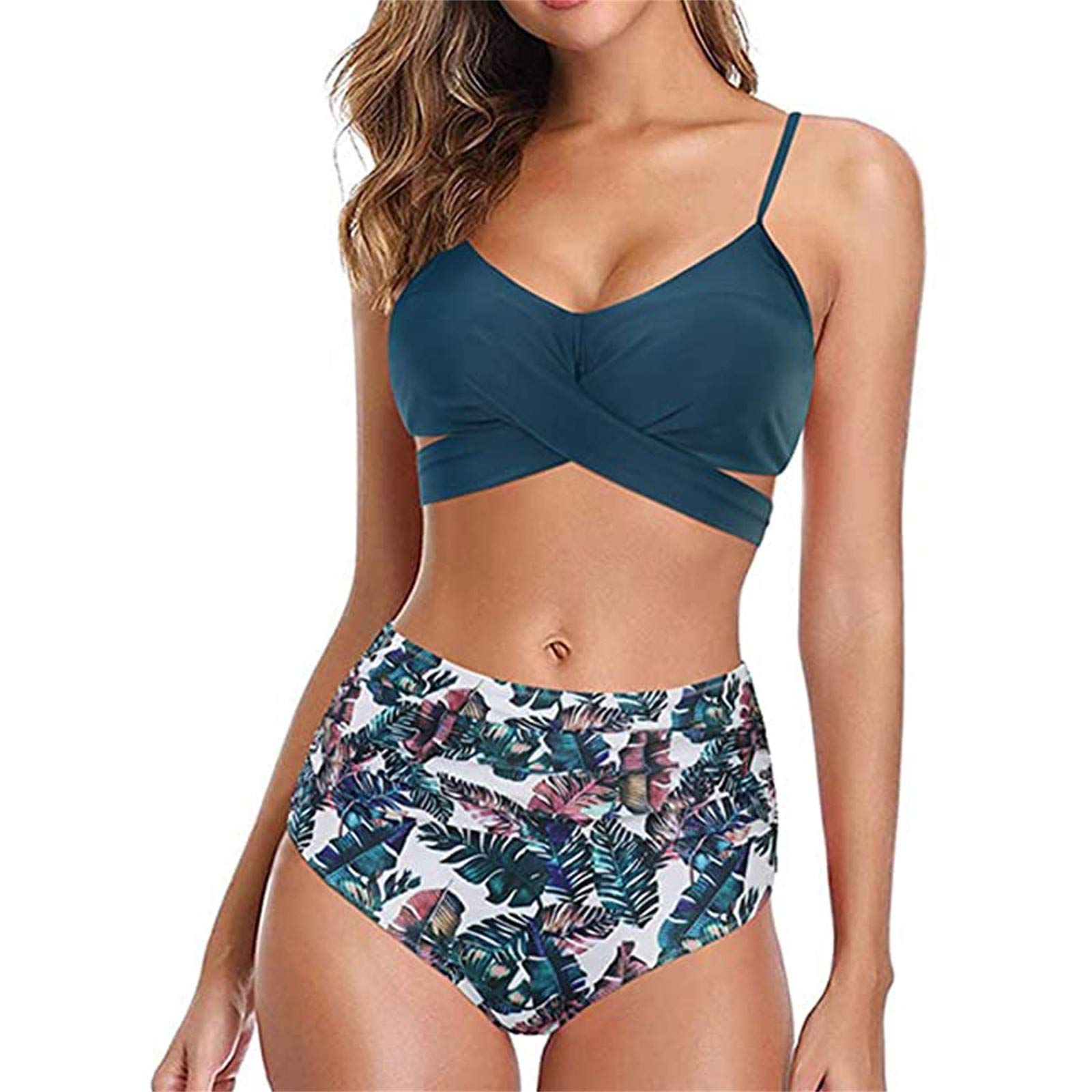 WANYNG Floral Printed 2-Piece Swimsuit for Women - Beach & Pool Wear