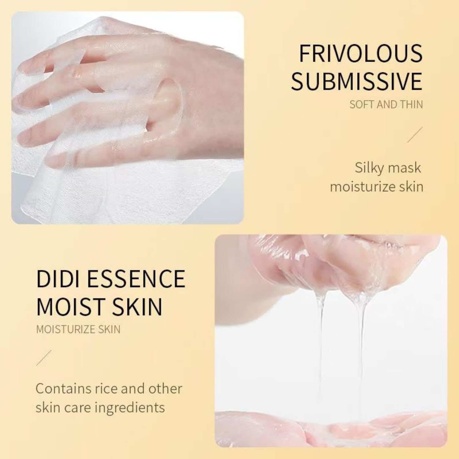 Natural Rice Face Mask - Hydrating & Moisturizing Skincare with Mild Ingredients for All Skin Types | Repairs Skin Barrier & Improves Skin Texture | Perfect for Daily Skincare Routine & Spa Night Self-Care