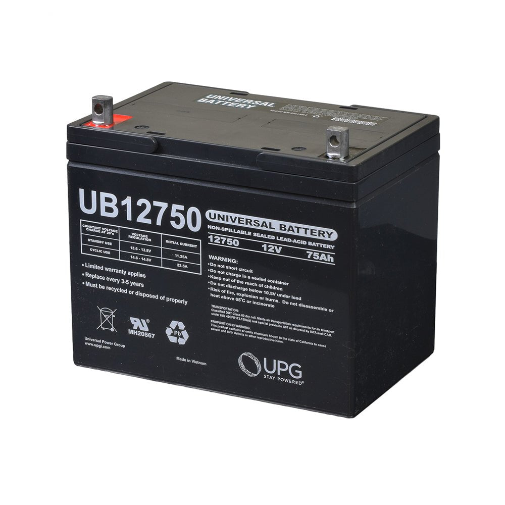 12V 75Ah Group 24 Deep Cycle Battery - Reliable Power for RVs, Boats, Solar Systems & Off-Grid Applications
