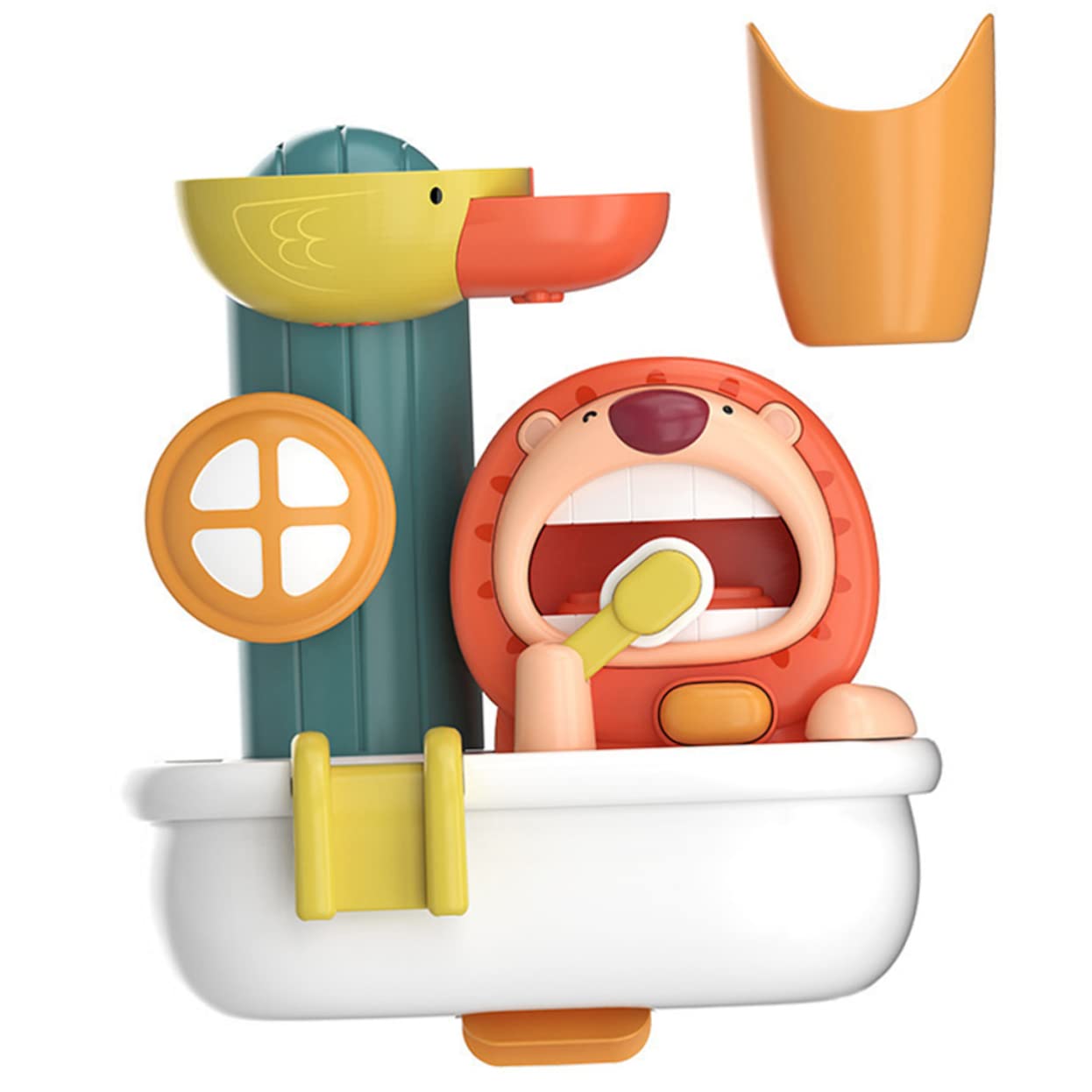 VICASKY 2 Sets Wind Up Walking Bath Toys - Cute Lion Floating Bathtub Toys for Kids, Safe Plastic Water Play Fun for Toddlers & Babies - Perfect for Bathtime, Pool Parties & Sensory Play