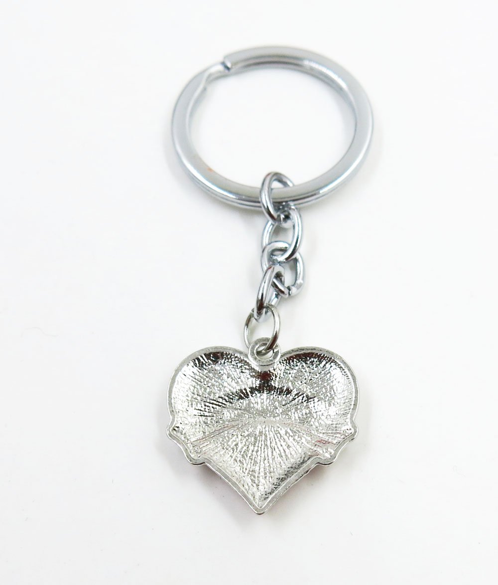 Charm.L Grace Matching Keychains Set - Pink Crystal Heart Keychain for Mom, Big Sis & Lil Sister - Perfect Gift for Family & Friendship (Birthday, Anniversary, Valentine's Day)
