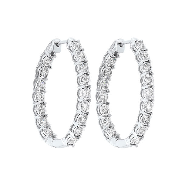 14K White Gold Diamond Earrings (3CTW) – Elegant Studs for Women, Perfect for Weddings, Parties & Special Occasions
