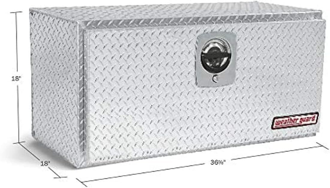 WEATHER GUARD 636002 Aluminum Underbed Tool Box - Durable Truck Storage for Tools & Equipment | Perfect for Pickup Trucks, Work Vans & RV Organization