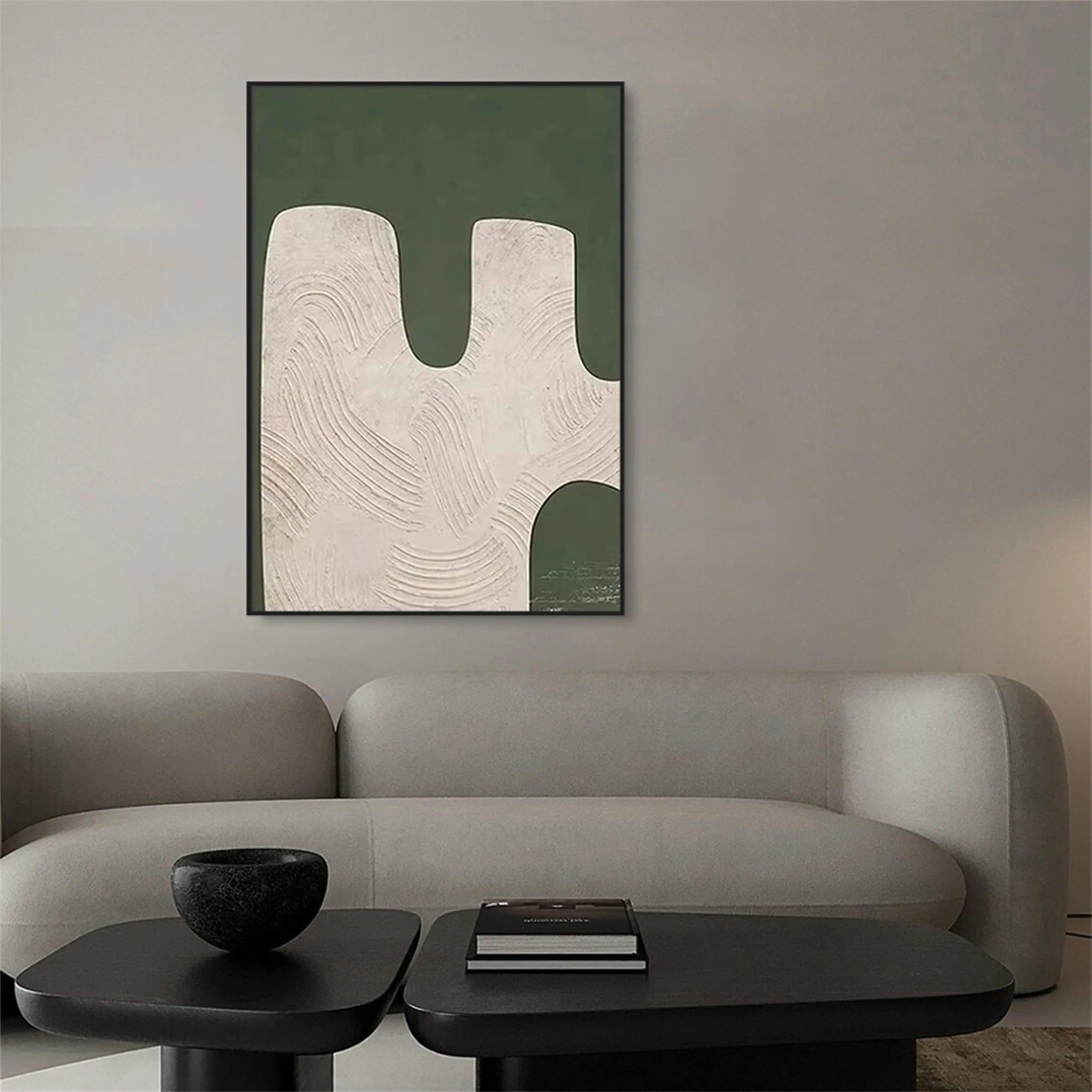 Blue & Green Abstract Wall Art Canvas Print #BG051 - Modern Home Decor for Living Room, Bedroom & Office