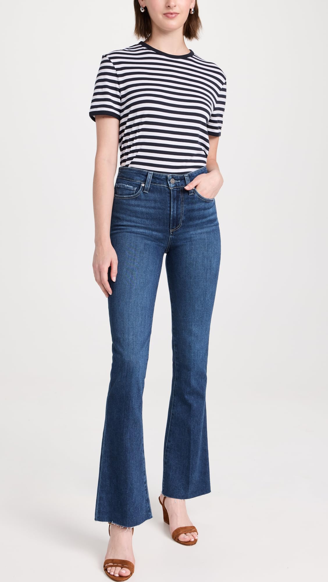 PAIGE Women's Laurel Canyon High Rise Skinny Jeans - Stretch Denim Pants for Casual Wear & Everyday Comfort