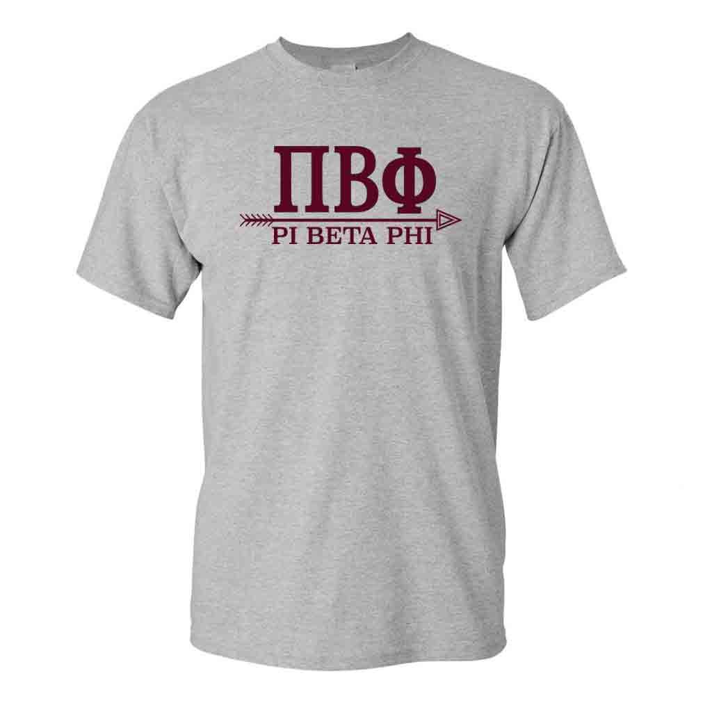 Pi Beta Phi Arrow Standard T-Shirt - Comfortable Cotton Sorority Apparel for Sisterhood Events, Campus Wear & Greek Life - VictoryStore Apparel