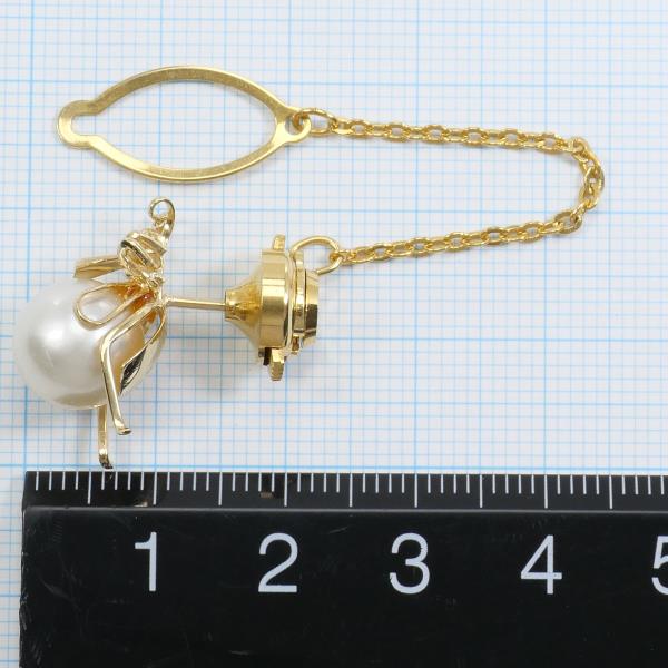 18K Yellow Gold Pearl Pin Brooch - Elegant Alloy Jewelry for Women | Perfect for Weddings, Parties & Special Occasions