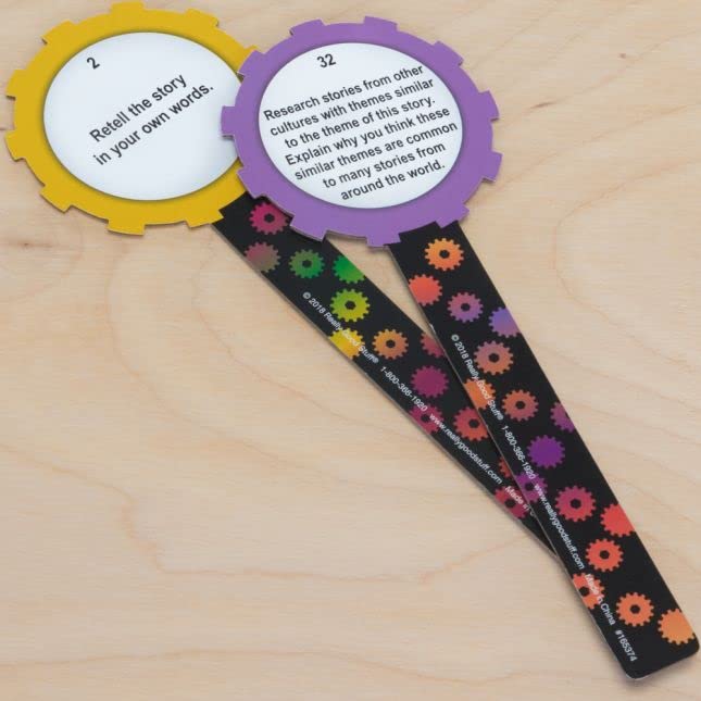 Reading Comprehension Question & Task Wands for Literary Texts - Set of 32 Educational Wands for Classroom Learning & Reading Activities | Perfect for Elementary School Teachers & Homeschooling
