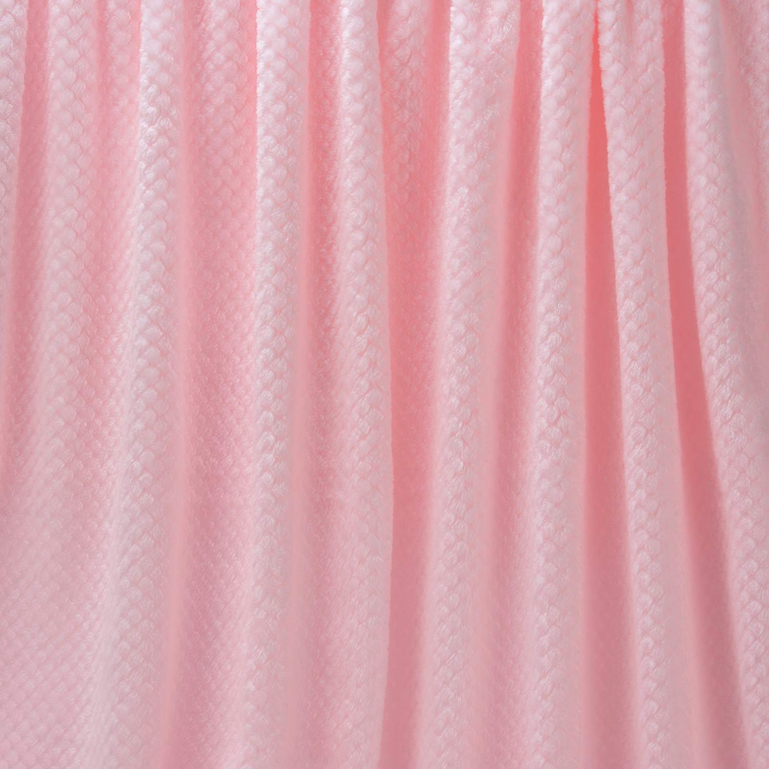 Soft Plush Fleece Throw Blanket for Adults & Kids - Warm Cozy Blanket for Bed, Couch, Sofa, Travel, Camping - Perfect for Indoor & Outdoor Use (60x80 Inches, Baby Pink)