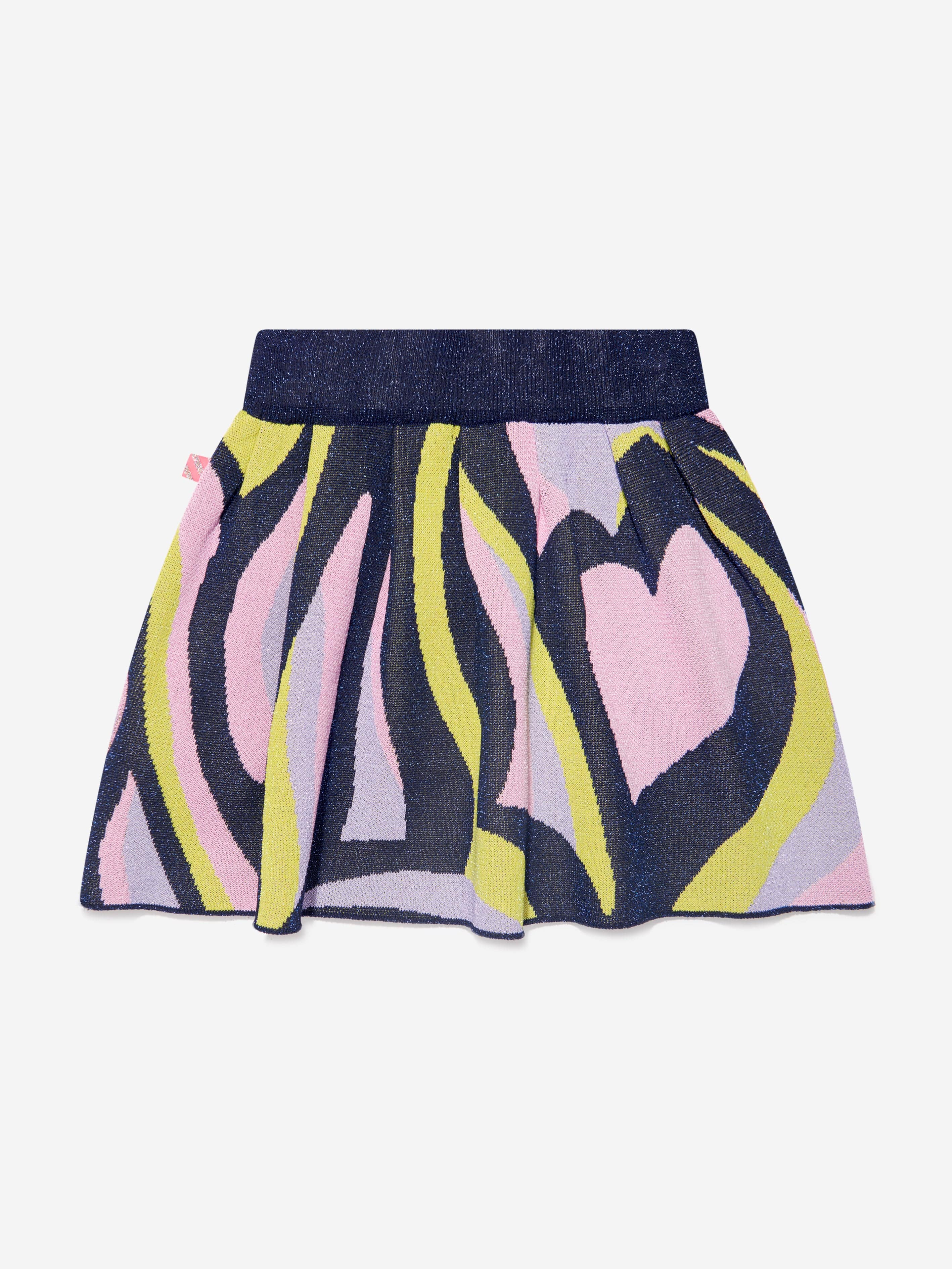 Billieblush Girls' Heart Print Knitted Skirt - Soft Lilac Purple Winter Skirt for Toddler & Kids - Perfect for School, Parties & Family Photos