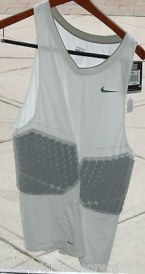 Nike Pro Combat Vis Deflex Men's Basketball Shirt - White XXL - Moisture-Wicking Performance Top for Basketball & Training - Official Nike Basketball Apparel