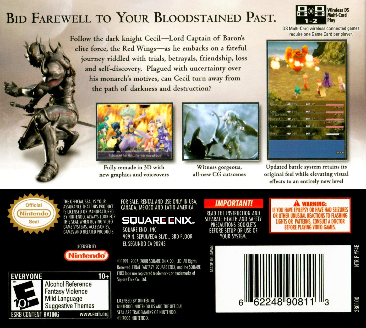 Final Fantasy IV - Classic JRPG Adventure Game for Nintendo Switch, PS4 & PC | Relive the Epic Story of Cecil & Kain | Perfect for RPG Fans & Nostalgic Gamers | Play at Home or On-The-Go